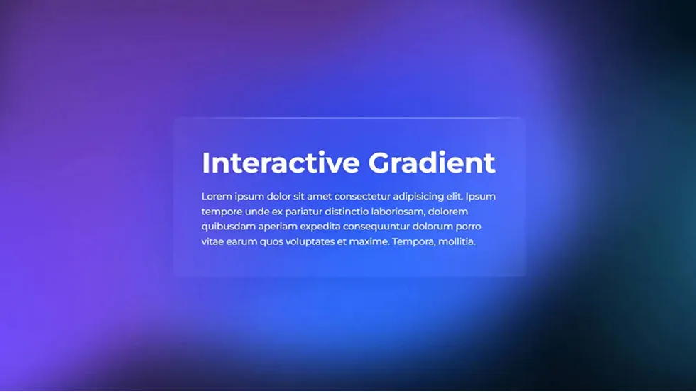 Interactive Gradient & Glassmorphism