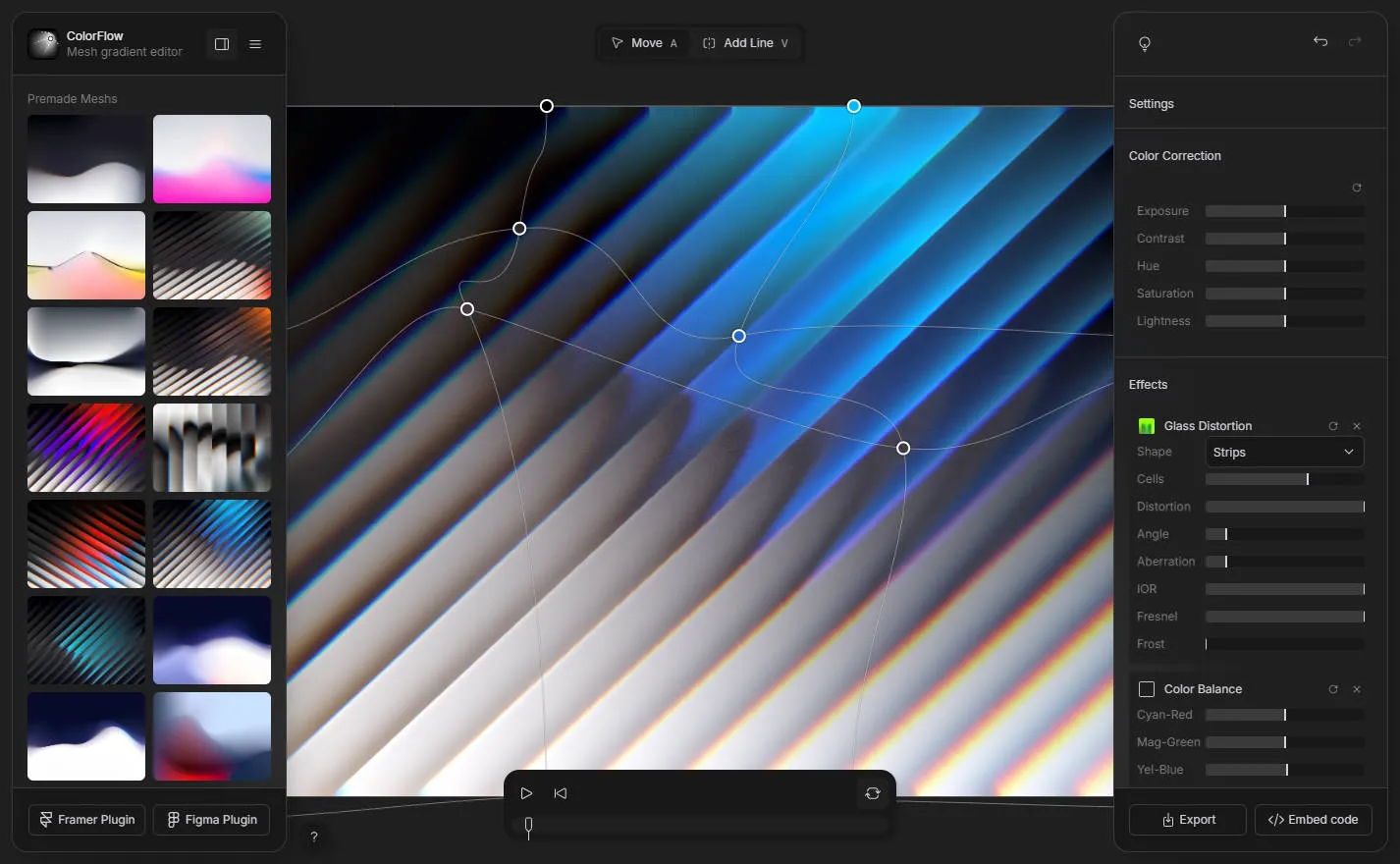 ColorFlow mesh gradient editor