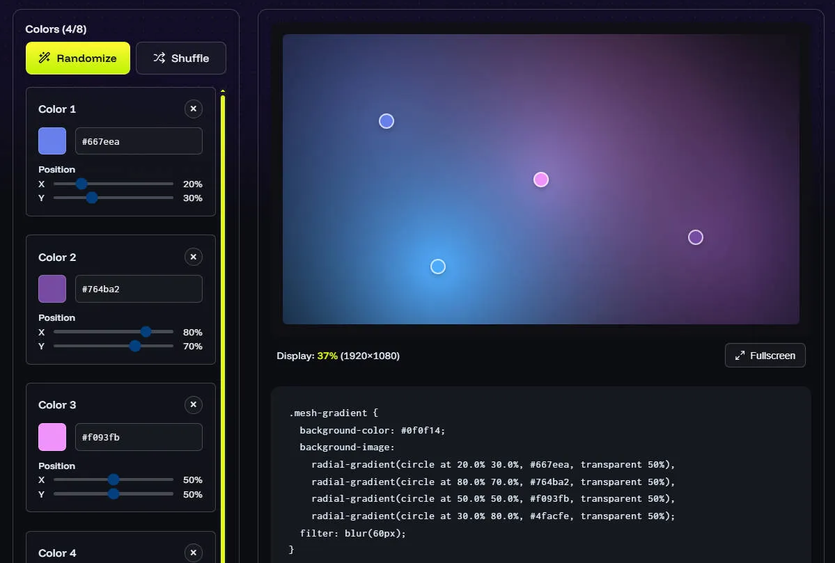  Colors & Drag Layout