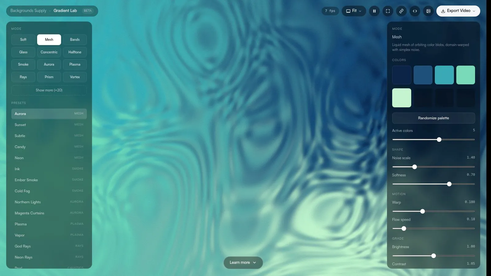 Gradient Lab shader gradient generator