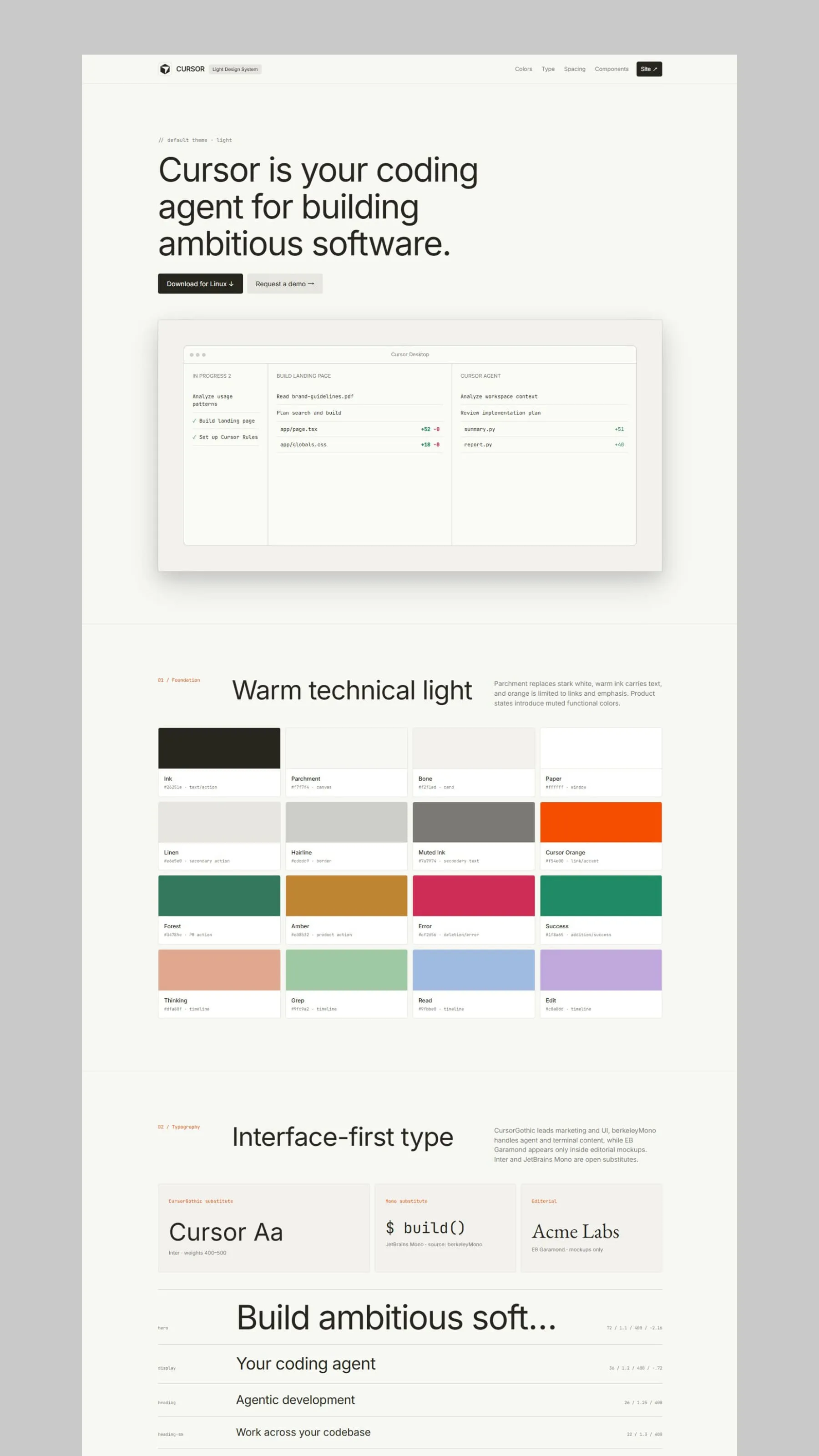 Cursor brand reference preview