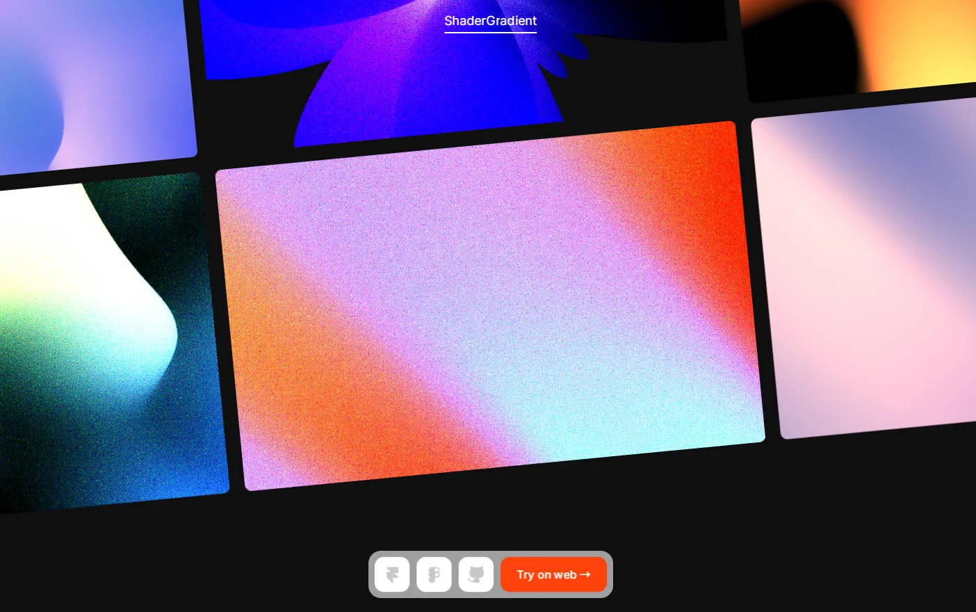 Shader Gradient animated 3D background
