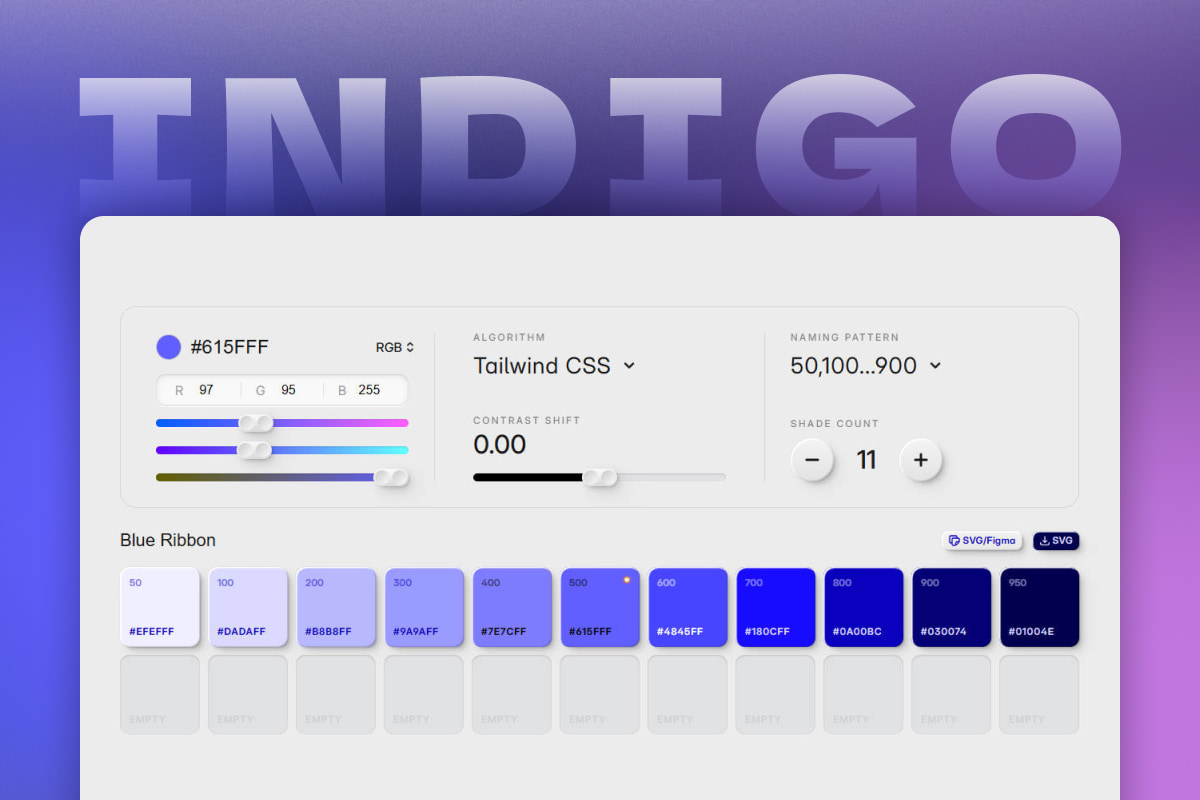 Indigo Obsession in Web Design