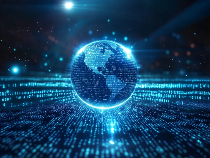 19 Digital Globe in Binary Universe